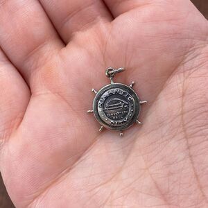 Vintage Bates & Klinke 925 Sterling Silver "Atlantic City" Steering Wheel Charm